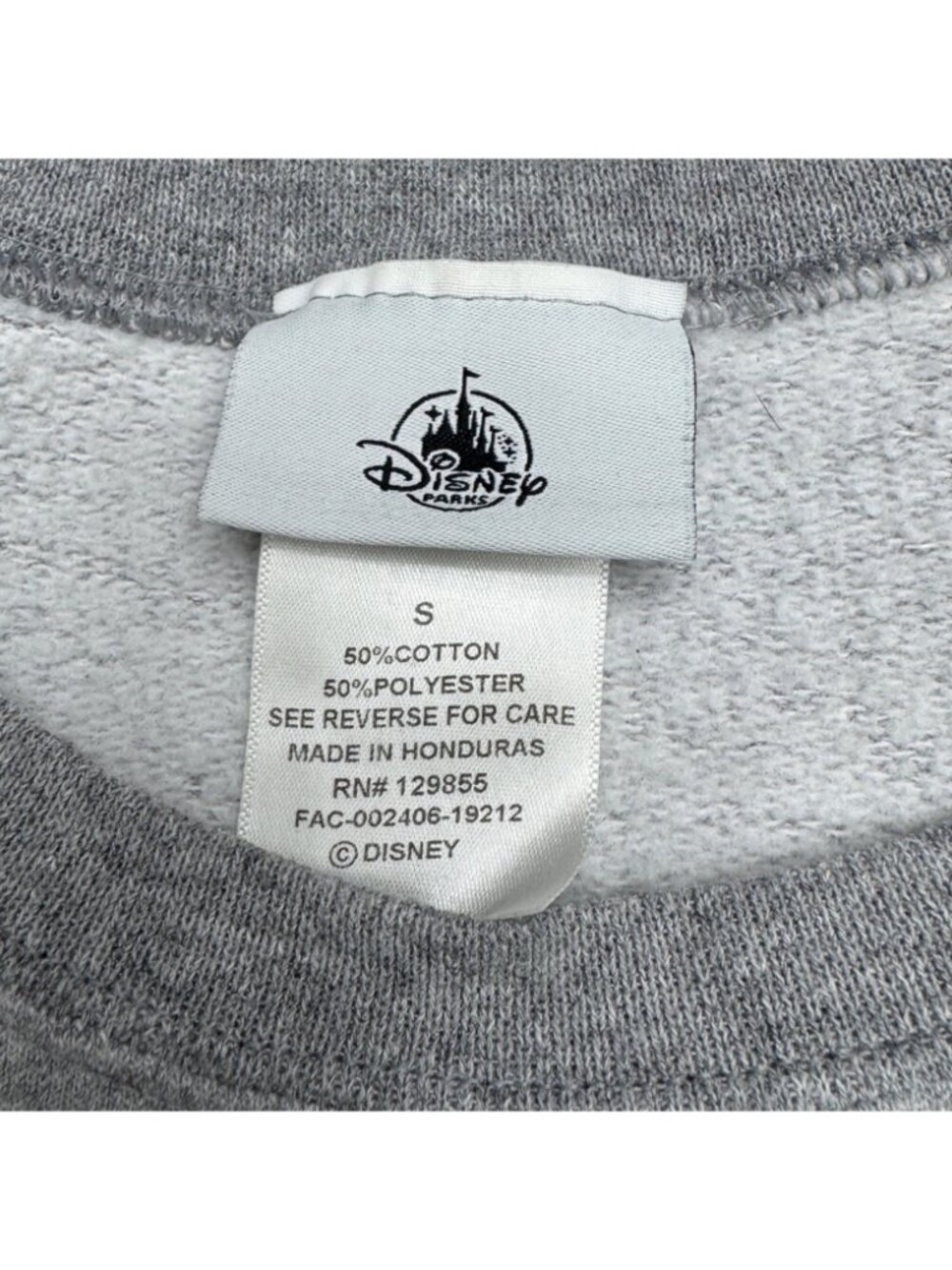 Disneyland Resort Mickey Mouse Women's Gray Crew Neck Pullover Sweatshirt Sz S - Picture 5 of 7